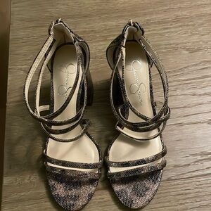 Jessica Simpson leopard print heels size 8